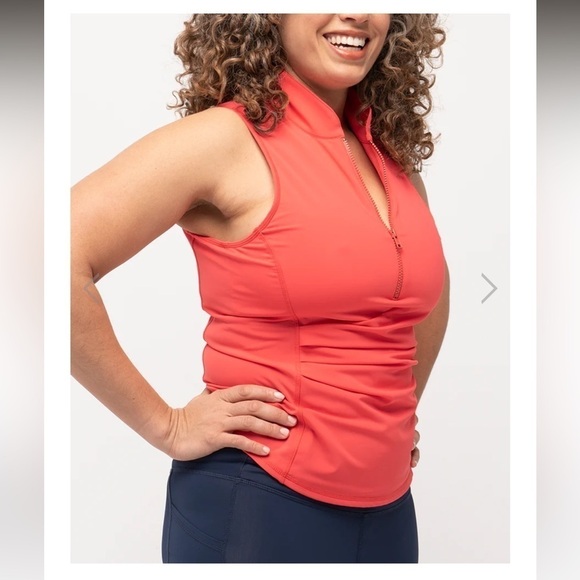 Line in the Sand Swim Tank Top Rashguard in Coral Pink, XXL - Picture 3 of 11